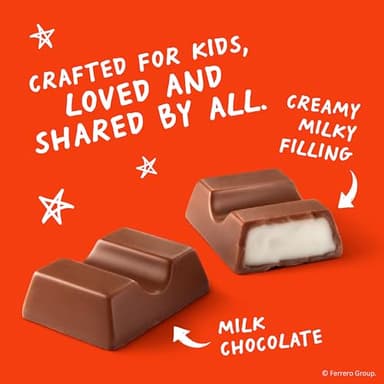 Kinder Chocolate Mini, 29.2 oz Bulk Pack, Up to 138 Minis, Milk Chocolate Bar with Creamy Milky Filling, Individually Wrapped Candy - Image 4