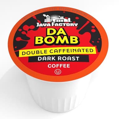 Java Factory Coffee Pods High Caffeine Coffee Compatible with K Cup Brewers Including 2.0, Da Bomb Extra Bold Double Caffeinated, 80 Count - Image 2