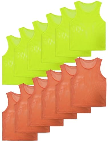 VOGRYE PinniesSet of 12/24 Scrimmage Vests, Team Practice Sports for Child Youth/Adult, Lightweight Basketball Jersey - Image 3