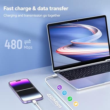 Compatible with iPhone Charger 6/10Ft Fast Charging 2Pack 20W PD Fast Charger Type C Fast Charging Block & Fast Charger Cord Compatible with iPhone 14/13/12/11 Pro/iPad/Pro Max/Plus/XS/XR/SE Charger - Image 6