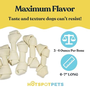 hotspot pets 10 Pack - 6-7 Inch Certified Facility Rawhide Dog Chews - from Grass Fed Brazilian Cows - Promotes Tooth Health and Good Behavior (10 Pack) - Image 3