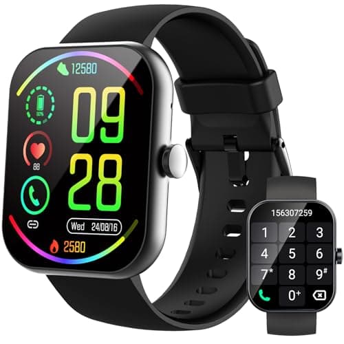 Smart Watch for Men Women(Answer/Make Calls), 1.96" HD Smartwatch, Fitness Tracker with 110+ Sport Modes, IP68 Waterproof, Heart Rate/Sleep/Step Monitor, Pedometer, Activity Tracker for Android iOS - Image 1