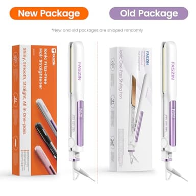 Faszin Hair Straightener, Fast Heat Titanium Flat Iron with Negative Ions to Create Sleek Style, 2 in 1 Straightener and Curler Dual Voltage Styling Tool for Professional Salon Straighten/Curl/Wave - Image 9