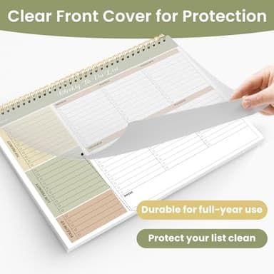 Weekly To Do List Notepad with 52 Undated Sheets（8.5"×11"）- Undated Weekly Planner Notepad for Office Desk Accessories and Supplies - Forest Shades - Image 4