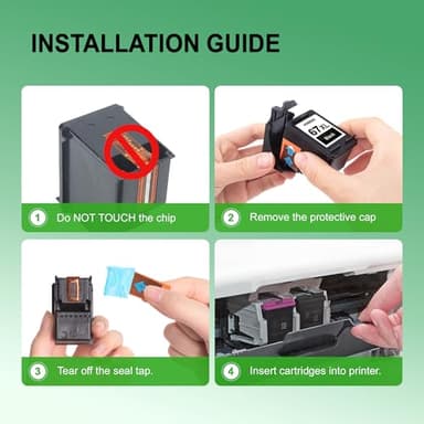 64XL Black/Tri-Color Ink Cartridges for HP Ink 64 for HP 64XL Ink Cartridge Combo Pack Use for HP Envy Photo 7855 7858 7155 6255 6252 Inspire 7900e Series 7200e 6155e Tango X Terra (1 Black, 1 Color) - Image 7