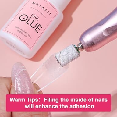 Makartt Super Strong Nail Glue for Press ons: Acrylic Nail Tips-Fake Nails-Salon Quality, Brush On, Quick Dry, Easy Application Durable & Long-Lasting Fast Glue False Nails, Hema Free - Image 6