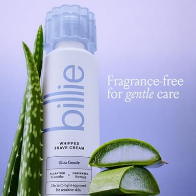 Billie Whipped Shave Cream - Ultra Gentle Protection - Fragrance-Free & Dermatologist-Approved - Designed for Sensitive Skin - 6.5 fl oz - Image 6