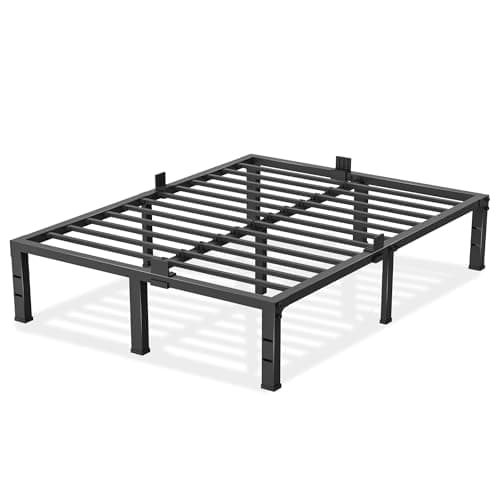 Yitong Angel Queen Bed Frame 12 inch High 3500 lbs Heavy Duty Metal Platform Mattress Foundation with Steel Slat Support/No Box Spring Needed/Noise Free/Non-Slip/Easy Assembly - Image 1