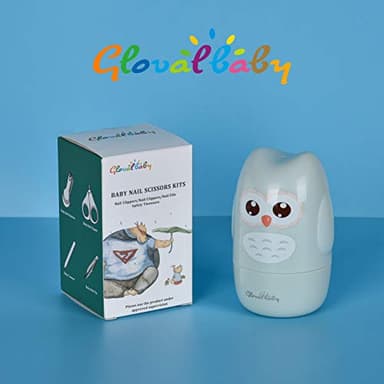 Baby Nail Kit, Baby Manicure Kit and Pedicure with Cute Owl Shape Case. Baby Nail Clipper, Scissor, Nail File & Tweezer for Newborn, Infant & Toddler, Mothers Day Gifts(Green) - Image 7
