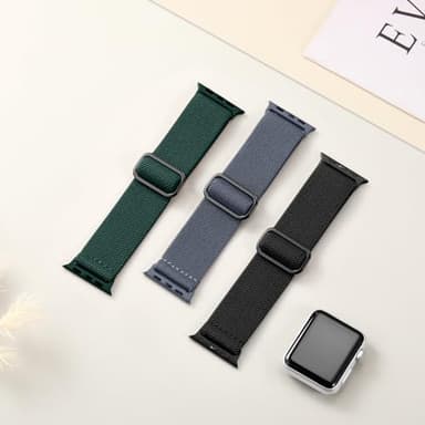 DaQin 3 Pack Stretchy Solo Loop Compatible with Apple Watch Bands for Men 42mm 41mm 40mm 38mm, Soft Nylon Braided Elastic Strap for iWatch Band Series 11 10 9 8 7 6 5 4 3 SE Ultra 3 Ultra 2 Ultra - Image 2