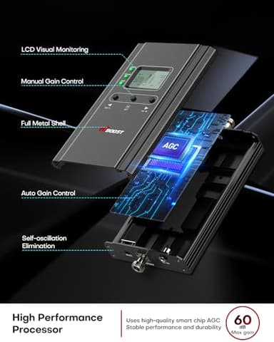 Hiboost Cell Phone Signal Booster for Home and Office, 4,000 sq ft, Boost 5G 4G LTE Data for Verizon AT&T and All U.S. Carriers, FCC Approved - Image 7