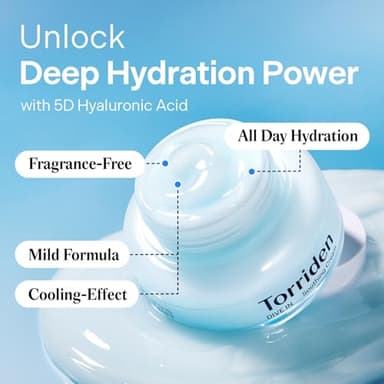 Torriden DIVE IN Hyaluronic Acid Soothing Cream 100ml (3.38 fl. oz) | Revitalizing Facial Moisturizer for Sensitive and Dry Skin | Hyaluronic Acid, Panthenol, Allantoin - Image 2