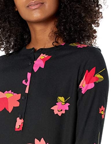 Amazon Essentials Women's Long-Sleeve Woven Blouse, Black Pink Floral, XX-Large - Image 4