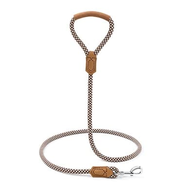 Mile High Life | Premium Leather Dog Leash | Strong Rope Leash | Leather Handle | Zinc Alloy Strong Clasp | Small Medium Large Dogs | 4/5/6 Feet(Brown, 72 Inch (Pack of 1)) - Image 7