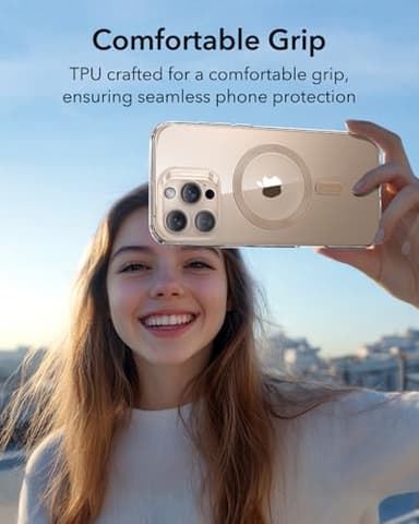 ESR for iPhone 16 Pro Case, Compatible with MagSafe, Camera Protection, Shockproof Thin Cover, Resists Yellowing and Scratches, Magnetic Phone Case for iPhone 16 Pro, Zero Series, Desert Titanium Ring - Image 4