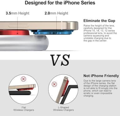 3 in 1 Charging Station for Apple Devices, Faster Mag-Safe Charger Stand, Magnetic Wireless Charger Station for iPhone 17 16 15 14 13 12 Pro Max Plus, Apple Watch iwacth & AirPods, Adjustable Angle - Image 7