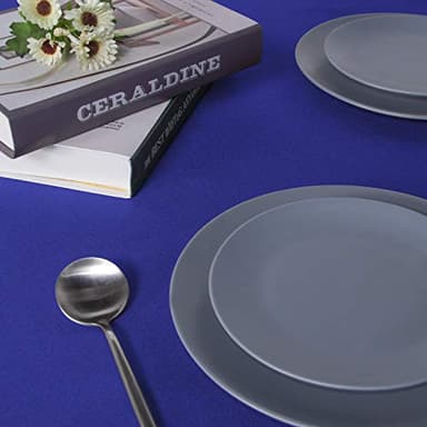 sancua Rectangle Tablecloth - 90 x 156 Inch - Water Resistant Spill Proof Washable Polyester Table Cloth, Royal Blue - Image 5