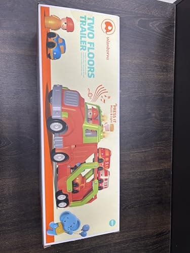 Wanborns Transport Car Carrier Truck Toys for 2 3 4 5 Years Old Kids, 24 inches Foldable Track Trailer with Light & Sound Effects, 4pcs Small Car Toys, Best Gift Choice for Christmas, Birthday - Image 12