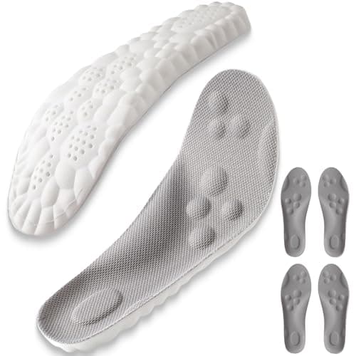 Softr Steps Insoles - 2 Pairs Softer Insoles for Men Women, 4D Cloud Memery Foam Steppers Insole (Gray,M8/W9) - Image 1