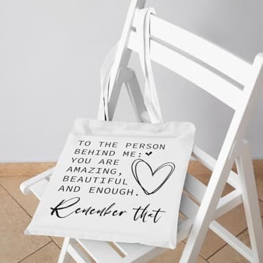 NGZS Inspirational Gifts for Women Tote Bag Positive Beach Bag Encouragement Gifts for Women Girls Boss Sister Friends Bestie Christmas Retirement Birthday Shopping Bag Reusable Grocery Bags - Image 5