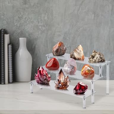 Acrylic Display Stand Risers, 3 Tier Perfume Stand Organizer, Clear Cupcake Stand Holder, Large Shelf Risers for Figures, Display Shelf for Collectibles, Dessert Shelves for Decoration and Organizer - Image 6