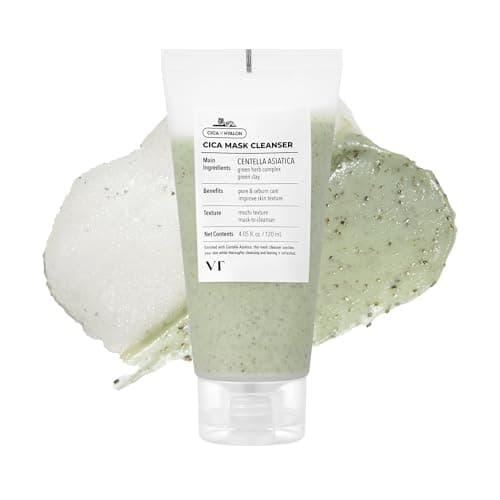 VT COSMETICS CICA Mask Cleanser, 2-in-1 Facial Wash, Non-Drying Clay Mask, Gentle Pore Care, Exfoliating, Hydrating, Centella Asiatica for Acne-Prone & Sensitive Skin, Korean Skincare (4.05 fl. oz) - Image 1