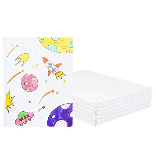 zmybcpack 6 Pack Hardcover Blank Book 8.5x11 inch, Hardcover Blank Book for Students to Write Stories, Blank Hardcover Sketchbooks Journal（White，22 Sheets/ 44 Pages Each） - Image 1