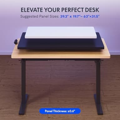 FLEXISPOT Standing Desk Frame with Clamp Power Strip and Cable Management Tray, Electric Sit Stand Desk Base with Memory Controller for Home and Office (Black Frame Only) - Image 7