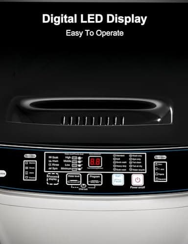 Portable Washing Machine - Compact 2.0 Cu.ft Portable Washer, Full-Automatic Top Loader for Space Saving, Ideal for Apartments, Homes, and Dorms, 10 Wash Cycles, Low Noise, IPX4 - Image 6