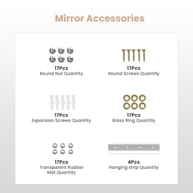 pertetey Home Gym Mirror, 48X24 Inch(3Pack) Wall Mounted Large Frameless Tempered Glass Mirror, Idea for Gym, Yoga, Bedroom, Dance Studio, Living Room - Image 5