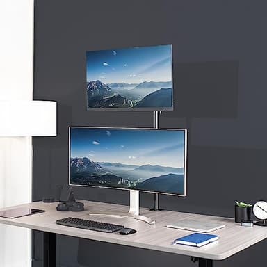 VIVO Extra Tall Single Monitor Desk Mount, 39 inch Pole VESA Stand for 13 to 32 inch Screens and up to 38 inch Ultrawides, Holds 22 lbs, Black, STAND-V011 - Image 7