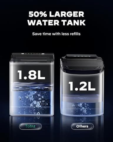 Ice Makers Countertop, Ice Maker Machine with Self-Cleaning 1.8L Water Tank Large Ice Basket, Portable Ice Maker Produces 9 Ice Cubes in Just 6 Minutes Ideal for Home Kitchens and RVs - Image 2