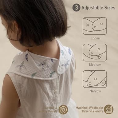 CIVARUA KIDS Muslin Baby Bibs 8 Pack, Baby Bandana Drool Bib for Drooling and Teething, Cotton Soft Absorbent for Girls Boys BC - Image 5