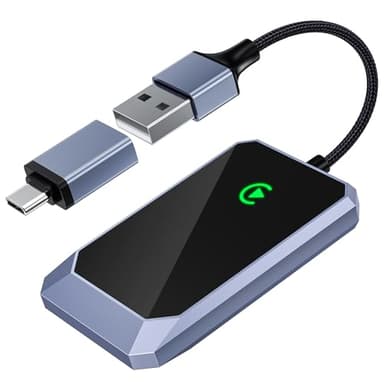 TERUNSOUl Wireless CarPlay Adapter, Convert Factory Wired to Wireless, Easy Plug and Play Setup, Zero Delay, Supports Voice Assistant, Compatible with Cars with OEM Wired CarPlay & iOS 10+ - Image 1