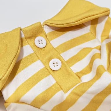 Cute Dog Clothes Striped Dog Polo Shirts Cute Sweater Puppy Clothes Gentle Sweater Pet Clothes for Small Medium Large Dogs Cats (Yellow Stripe, XXL Size for 30-40lb Pets) - Image 6