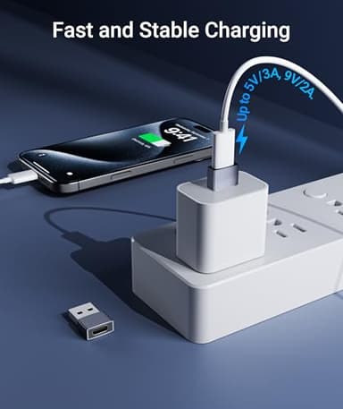 Syntech USB C Female to USB Male Adapter Pack of 3 [Travel Must Haves, Aluminum] USB C to USB Adapter, Type C Charger Cable Power Converter Compatible with iPhone 15 Apple Watch AirPods CarPlay, etc. - Image 2