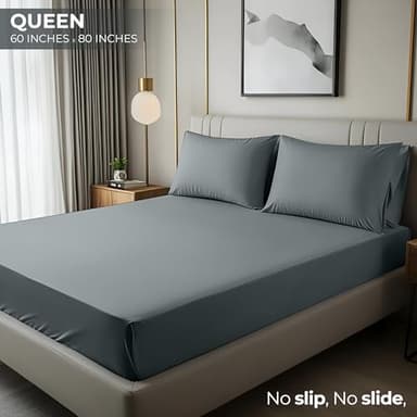 Utopia Bedding Queen Fitted Sheet - Bottom Sheet - Deep Pocket - Soft Microfiber - Shrinkage and Fade Resistant - Easy Care -1 Fitted Sheet Only (Grey) - Image 2