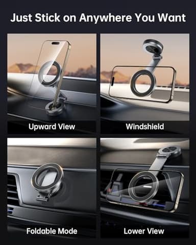 SYNCWIRE for MagSafe Car Mount - [360° Rotation] Magnetic Phone Holder for Car, Adjustable Metal Arm, Ultra Magnet, Car Magnet Phone Mount for Dashboard, Fit for iPhone 16 15 14 13 Pro Max &All Phones - Image 3