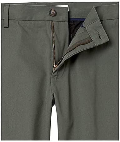 Amazon Essentials Men's Classic-Fit Wrinkle-Resistant Flat-Front Chino Pant (Available in Big & Tall), Dark Olive, 40W x 30L - Image 9