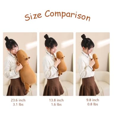 SQEQE Weighted Capybara Plush, Weighted Capybara Stuffed Animal, Cute Plushies Soft Pillow Toy Gift for Kids Adults 23.6 Inch, 3.1 Lbs - Image 5