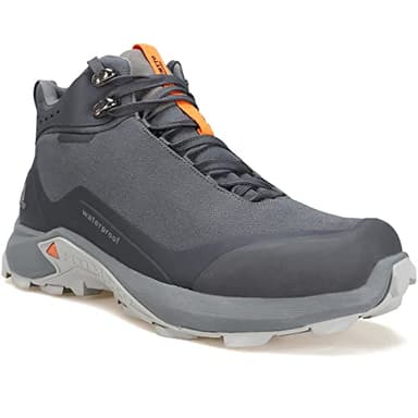 HUMTTO Men's All-Terrain Waterproof Hiking Boots Lightweight Breathable Outdoor Ankle Boots Trekking Hiking Shoes 9.5 Grey - Image 1