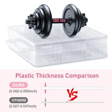 Beloving Nail Polish Organizer, 48 Bottles Transparent Nail Polish Holder with Adjustable Divider, Gel Nail Polish Storage Double Side Nail Polish Organizer Case for Storage Display - Image 2