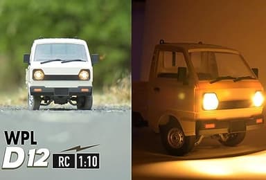 Apawband WPL D12 RC Car 1/10 RC Drift Car RTR Remote Control Car, Kei Truck Crawler Off Road 2.4G with Proportional Throttle Steering 260 Motor Rear Drive Hobby Grade Toy Adult Age 16+ - Image 3