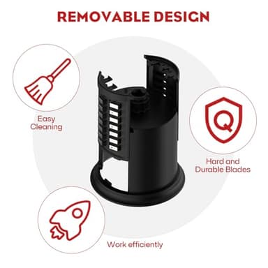 Slicer Shredder Attachment for Kitchen Aid Stand Mixer, Cheese Grater Attachment for Kitchen Aid Stand Mixer, Salad Maker Accessory, Food Processor with 5 Blades by FGREEBLE, High Volume, White - Image 4