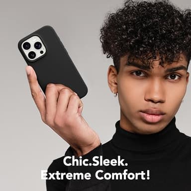 GONEZ Magnetic for iPhone 15 Pro Case, Compatible with MagSafe, [Screen Protector + Camera Lens Protector], Silicone Shockproof Anti-Scratch Protective Phone Case 6.1 inch, Black - Image 9