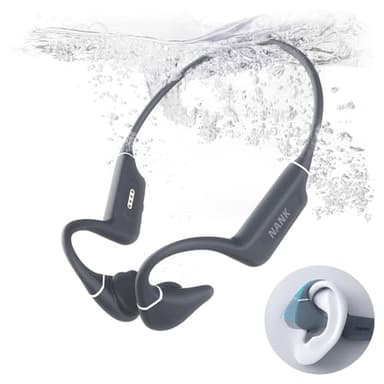 NANK Runner Diver2 Pro Swimming Headphones, IP69 Waterproof Bone Conduction Headphones Built-in Mic, Wireless Bluetooth 5.4 32GB Memory Underwater Swimming Earbuds for Surfing Cycling Sports - Image 1