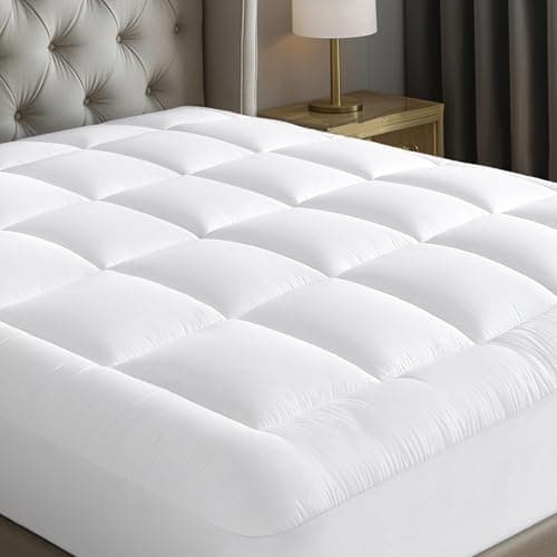 Cloud-Like Twin Mattress Topper - 100% Cotton Top Mattress Pad for Back Pain Relief - Breathable & Naturally Cooling for Hot Sleepers - Image 1