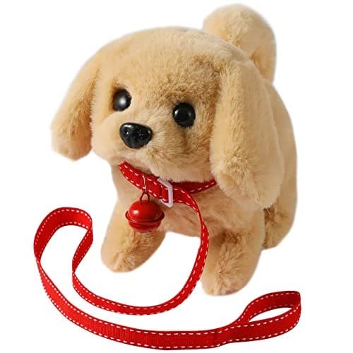 KSABVAIA Plush Golden Retriever Toy Puppy Electronic Interactive Dog - Walking, Barking, Tail Wagging, Stretching Companion Animal for Kids Toddlers - Image 1