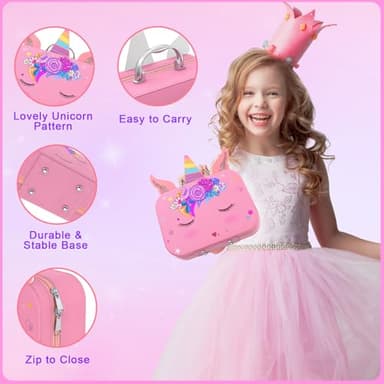 Kids Nail Polish Set for Girls, Non-Toxic Quick Dry Nail Art Salon Kit with Nail Dryer and Peelable Nail Polish,Ideal Gift Toys for Girls Age 3-12 - Image 5