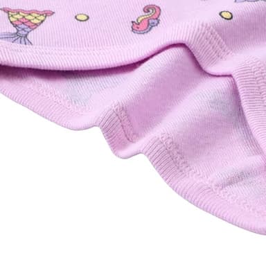 Slenily Little Girls Underwear Parachute Prints Kids Cool Mermaid Panties Soft Cotton Comfort Breathable Briefs Toddler Flower Undies (Pack of 6) Size 3T - Image 4